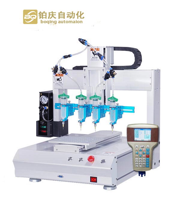 三軸四頭針筒式精密點膠機
